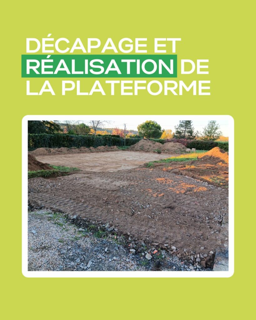 Décapage et réalisation de la plateforme d'une maison à Albi par DCMEV